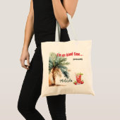 Tote Bag Je suis à Island Time... Plage personnalisée (Devant (produit))