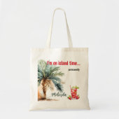 Tote Bag Je suis à Island Time... Plage personnalisée (Devant)