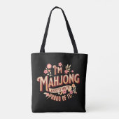 Tote Bag Je suis accro à Mahjong | Funny Mahjong (Dos)