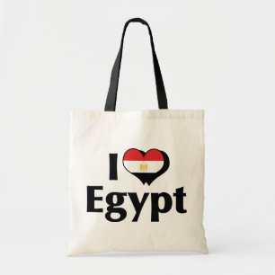 Tote Bag Je suis amoureux du drapeau de l'Égypte