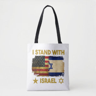 Tote Bag Je suis avec Israël T-shirt Je suis avec Israël Am