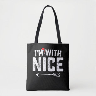 Tote Bag Je suis avec la famille des couples de Noël