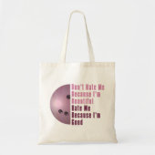 Tote Bag Je Suis Beau Je Suis Bon Bowling Rose (Devant)