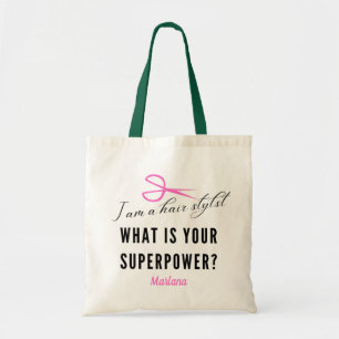 Tote Bag Je suis coiffeur Quel est votre cadeau Superhero F