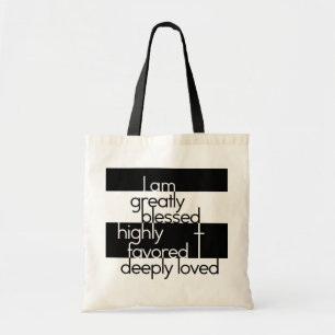 Tote Bag Je suis considérablement béni, fortement favoris