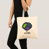 Tote Bag Je suis Culturé Funny Bacteria Pun (Devant (produit))