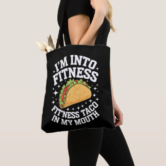 Tote Bag Je suis dans le fitness Fitness Taco dans ma bouch