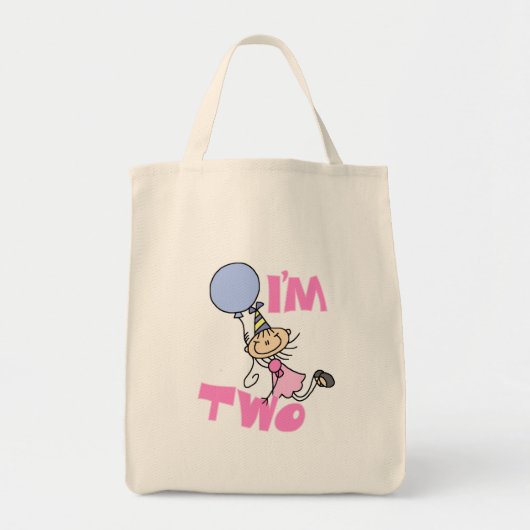 Tote Bag Je suis deux chevalets Figure Girl Anniversaire T- (Devant)