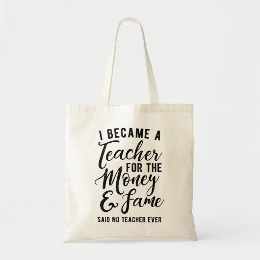 Tote Bag Je suis devenu un professeur pour l'argent et la c (Devant)