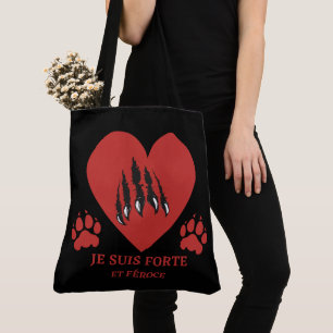 Tote Bag Je suis forte et féroce