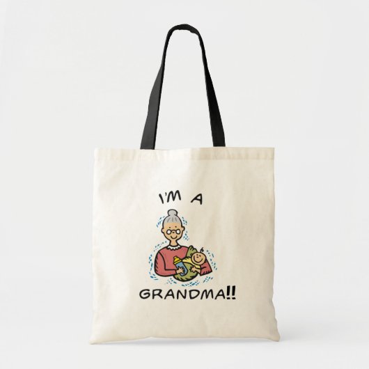 Tote Bag Je suis grand-mère et bébé (Devant)