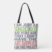 Tote Bag Je suis juste comme (des approvisionnements d'art) (Dos)