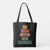 Tote Bag Je suis juste ici pour le mahjong (Dos)