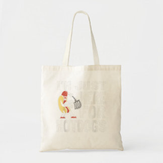 Tote Bag Je suis juste là pour la nourriture Hotdogs Saucag
