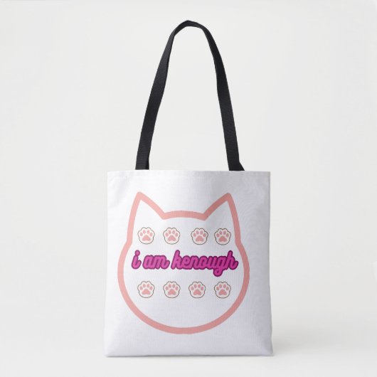 Tote Bag Je suis kassez t-shert cat (Devant)