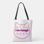Tote Bag Je suis kassez t-shert cat (Dos)