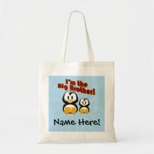 Tote Bag Je suis le frère, 2 pingouins