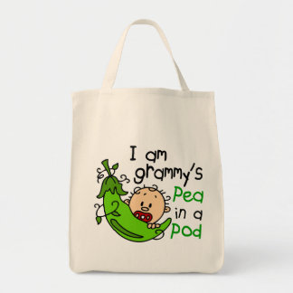 Tote Bag Je suis le pois de Grammy dans une cosse