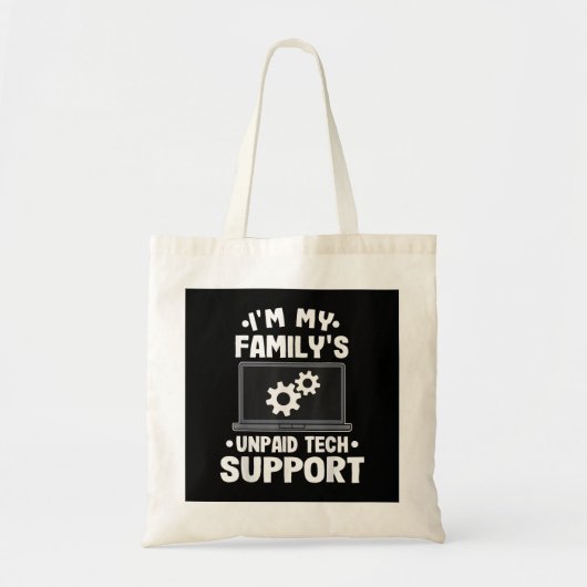 Tote Bag Je suis l'ordinateur drôle de soutien technique no (Devant)