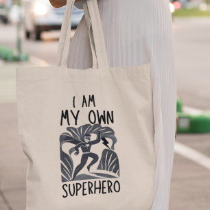 Tote Bag Je suis mon propre Superhero Quirky Funny Cadeau