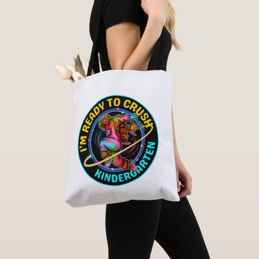Tote Bag Je suis prêt à écraser la maternelle (De près)