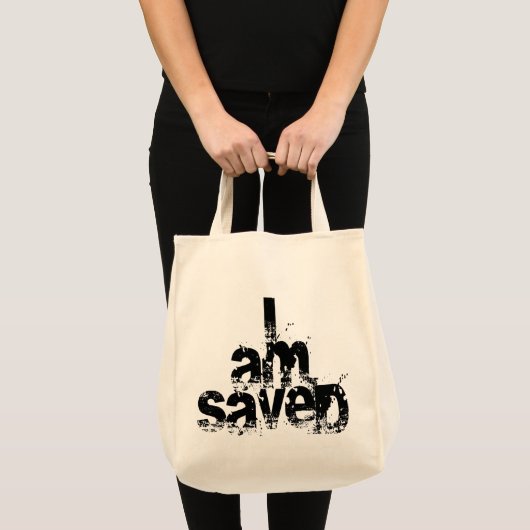 Tote Bag Je suis sauvé chrétien (Devant (produit))