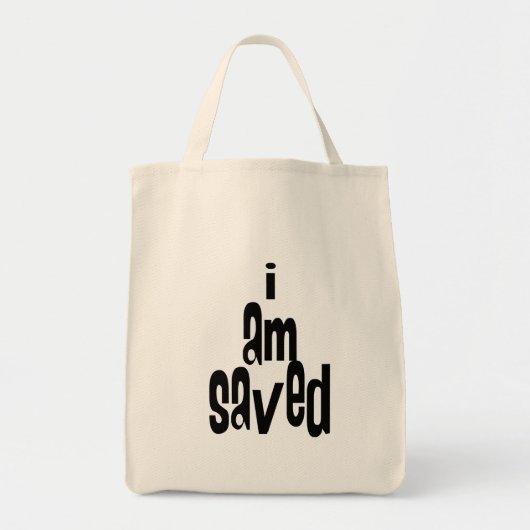 Tote Bag Je suis sauvé chrétien (Devant)