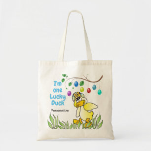 Tote Bag Je suis un chanceux canard