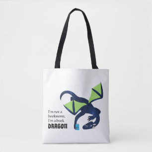Tote Bag Je suis un dragon de livres
