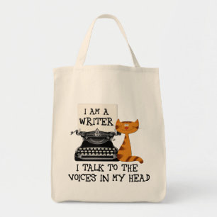Tote Bag Je suis un écrivain je parle à voix dans ma tête