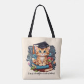 Tote Bag Je suis un étudiant en chats droit (Dos)