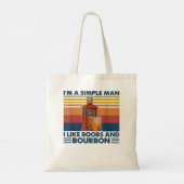 Tote Bag Je suis un homme simple j'aime les Boobes et le vi (Dos)