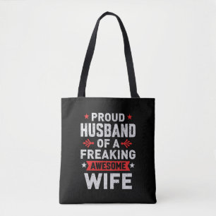 Tote Bag Je suis un Mari Fier d'une femme géniale et monstr