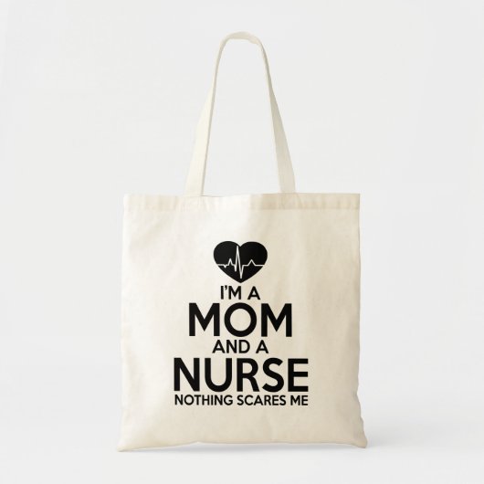 Tote Bag Je suis une maman et une infirmière rien ne me fai (Devant)