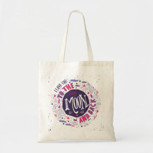 Tote Bag Je t'aime à la lune et au dos