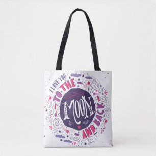 Tote Bag Je t'aime à la lune et au dos 4