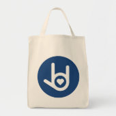 Tote Bag Je T'Aime, Bleu (Devant)