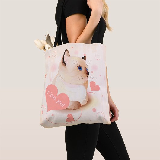 Tote Bag Je T'Aime Chat