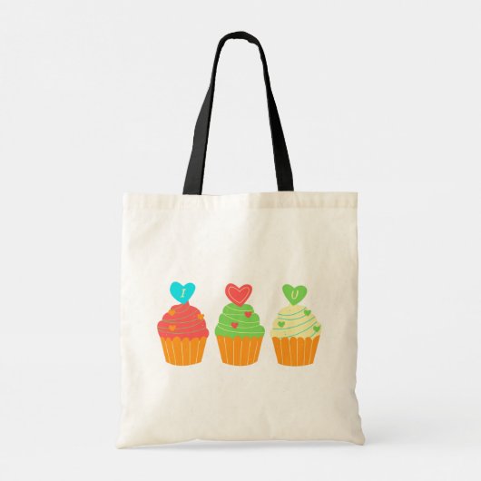 Tote Bag Je T'Aime Cupcake (Dos)