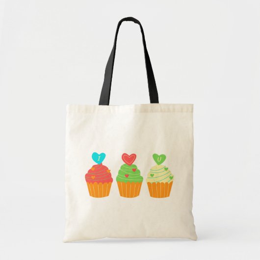 Tote Bag Je T'Aime Cupcake (Devant)