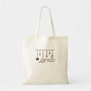Tote Bag Je t'aime jusqu'à la lune et retour Elégant Minima
