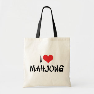 Tote Bag Je t'aime Mahjong Cœur - Amateur de Mah Jong
