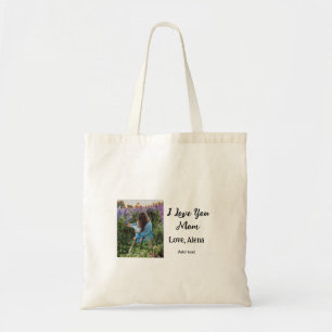 Tote Bag Je t'aime mère jour élégant ajouter photo texte