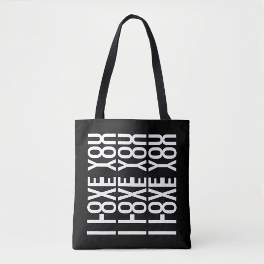 Tote Bag JE T'AIME - Message d'amour caché (Devant)