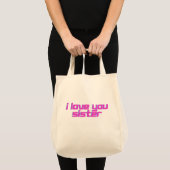 Tote Bag Je t'aime sœur (Devant (produit))