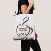 Tote Bag Je t'aime un design romantique récent (De près)