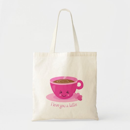Tote Bag Je T'Aime Un Latte (Devant)