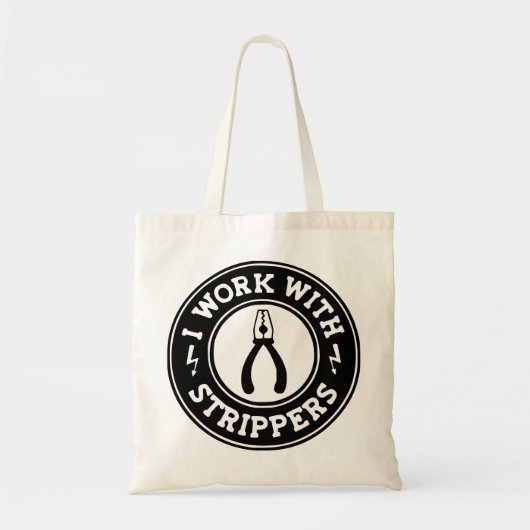 Tote Bag Je travaille avec les Strippers #USAPatriotGraphic (Devant)