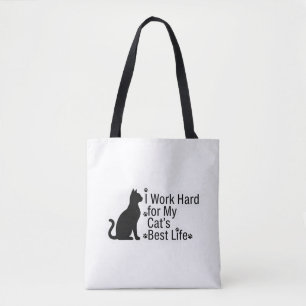 Tote Bag Je Travaille Dur pour la Meilleure Vie de Mon Cha