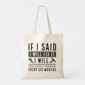Tote Bag Je Vais Le Corriger (Dos)